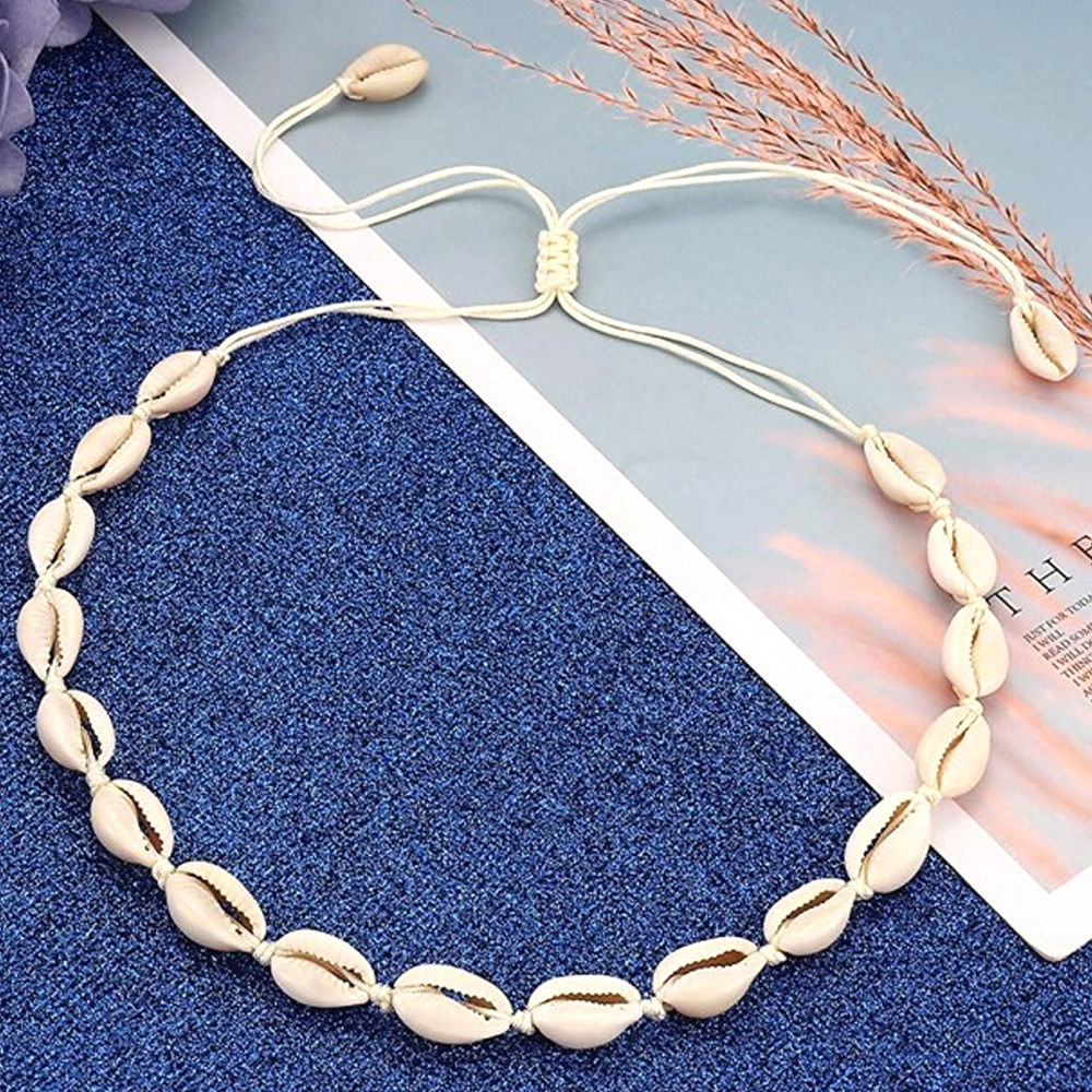 Buy the White Natural Shell Chip Necklace | JaeBee Jewelry